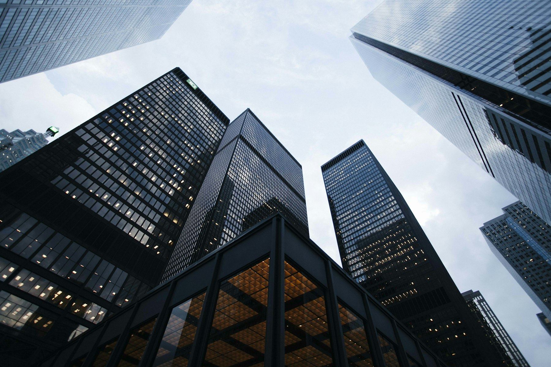 Modern architectural building facade
