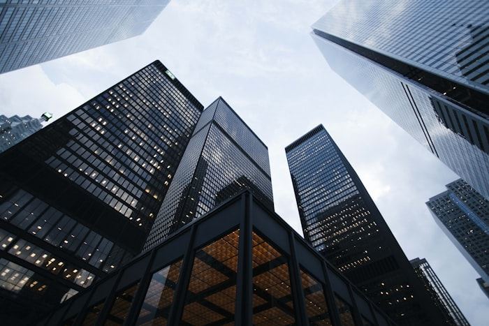 Modern commercial architecture facade